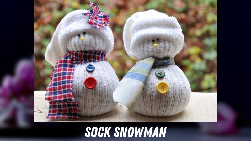 snowman from socks